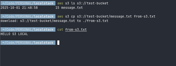 AWS LOCALSTACK DEMO H